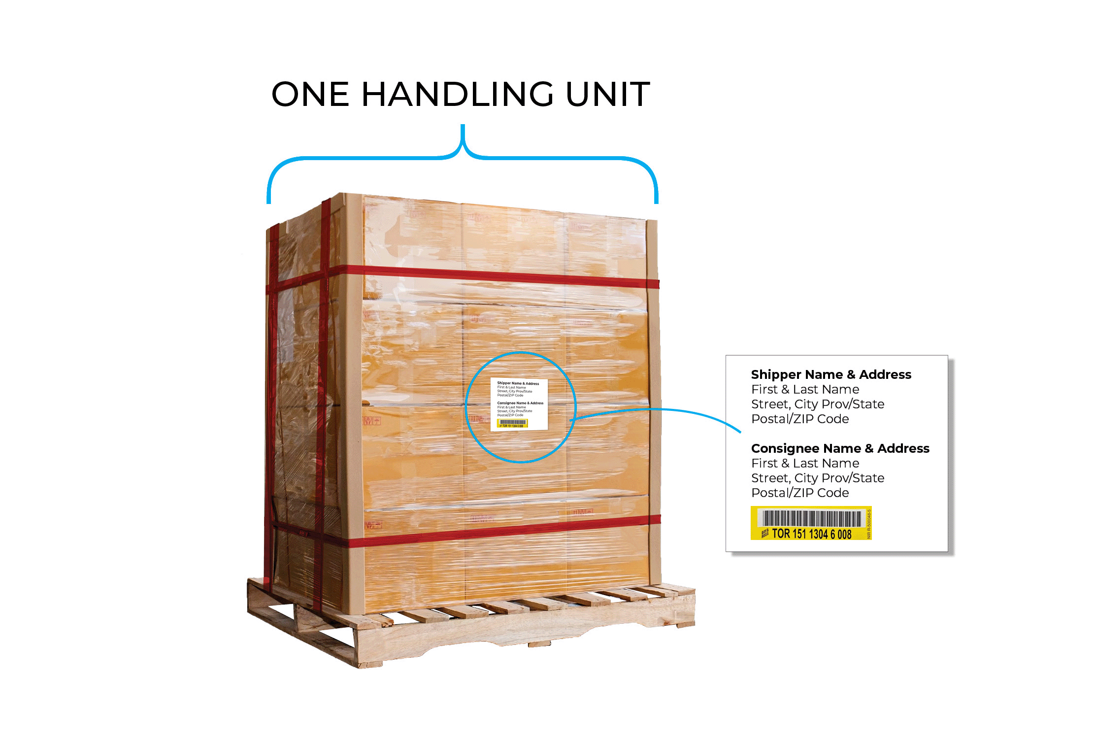 Freight Skid Isolated Label